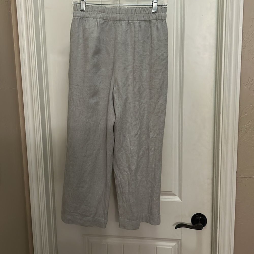 Madewell Gray linen small Relaxed Fit pants - Picture 4 of 6
